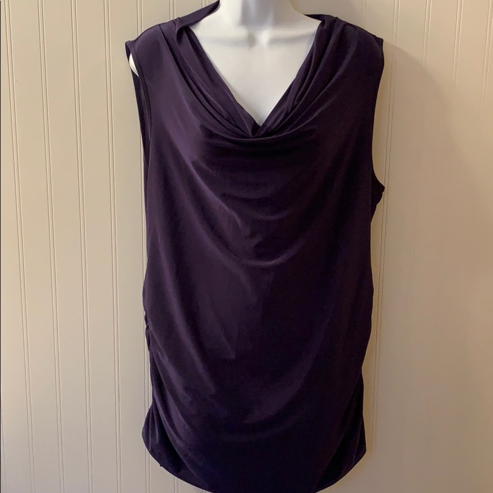 Dana Buchman Navy Sleeveless Blouse Size XL